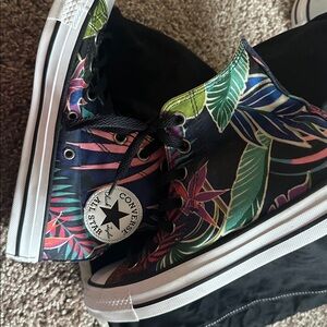 Converse Women's Tropical High-Top Sneakers - Black and Multicolor